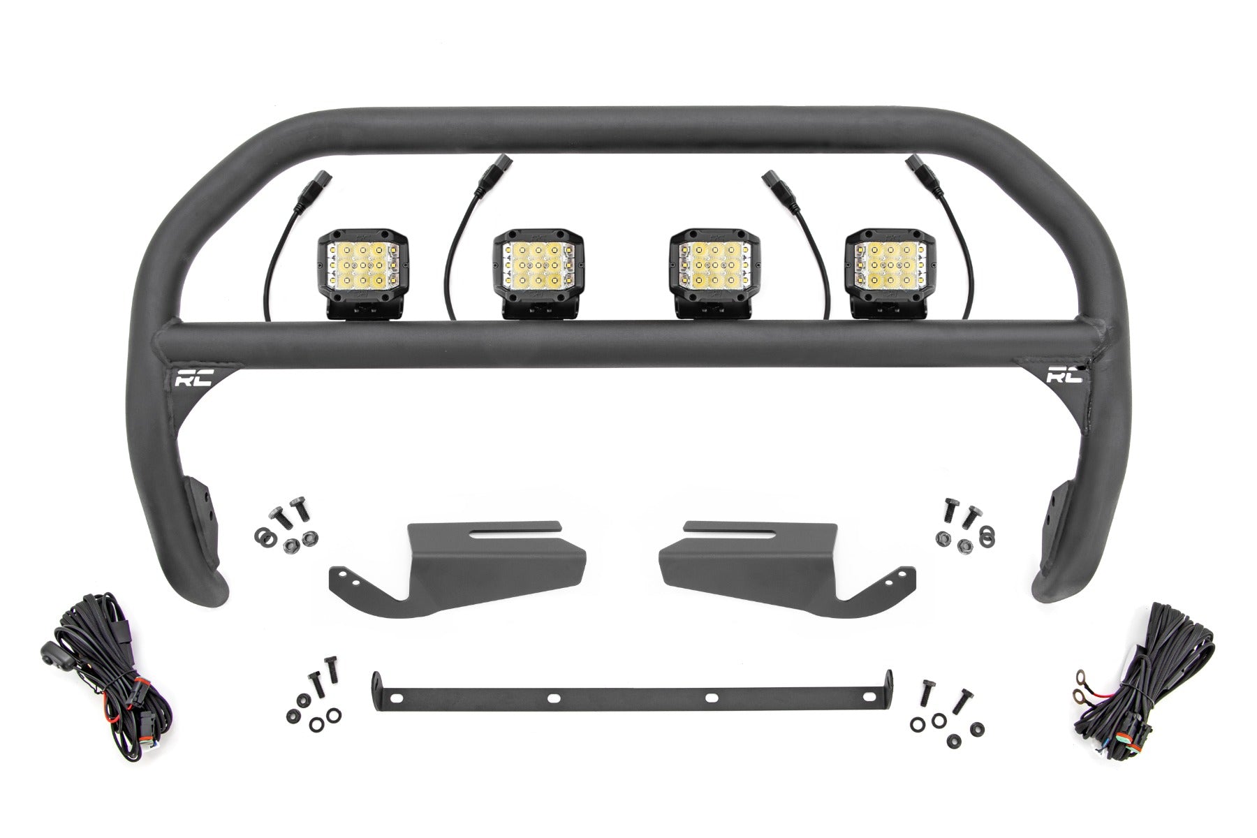 Nudge Bar | 3 Inch Wide Angle Led (x4) | Oe Modular Steel | Ford Bronco (21-26) by Rough Country