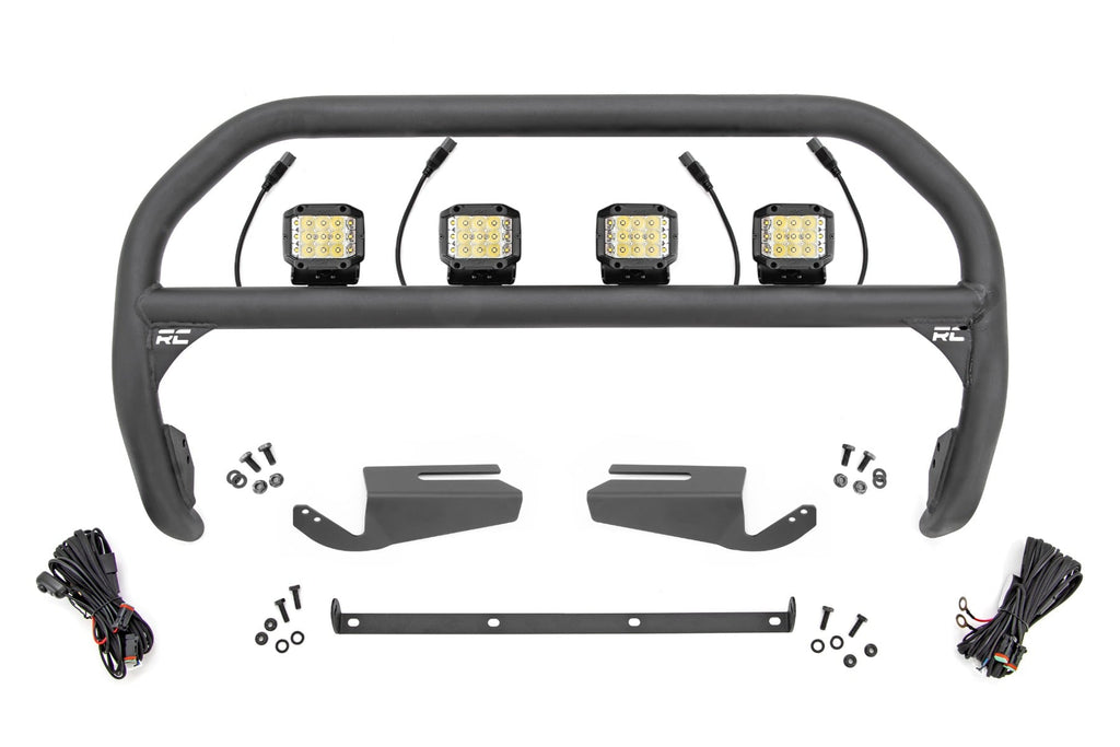 Nudge Bar | 3 Inch Wide Angle Led (x4) | Oe Modular Steel | Ford Bronco (21-26) by Rough Country