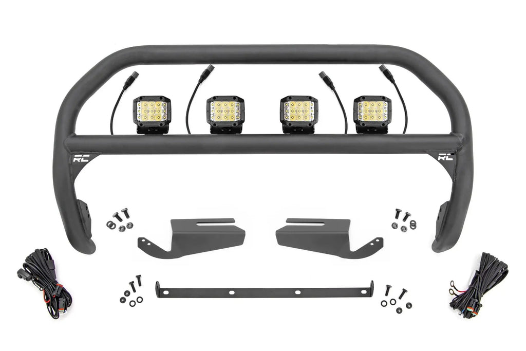 Nudge Bar | 3 Inch Wide Angle Led (x4) | Oe Modular Steel | Ford Bronco (21-26) by Rough Country