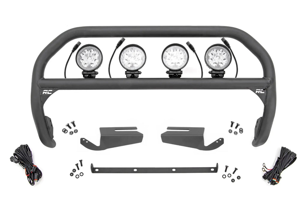 Nudge Bar | 4 Inch Round Led (x4) | OE Modular Steel | Ford Bronco 4WD (21-26) by Rough Country