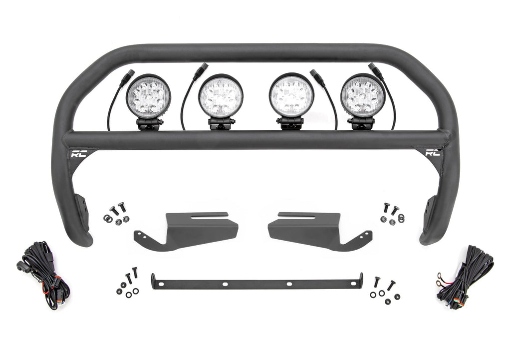 Nudge Bar | 4 Inch Round Led (x4) | OE Modular Steel | Ford Bronco 4WD (21-26) by Rough Country