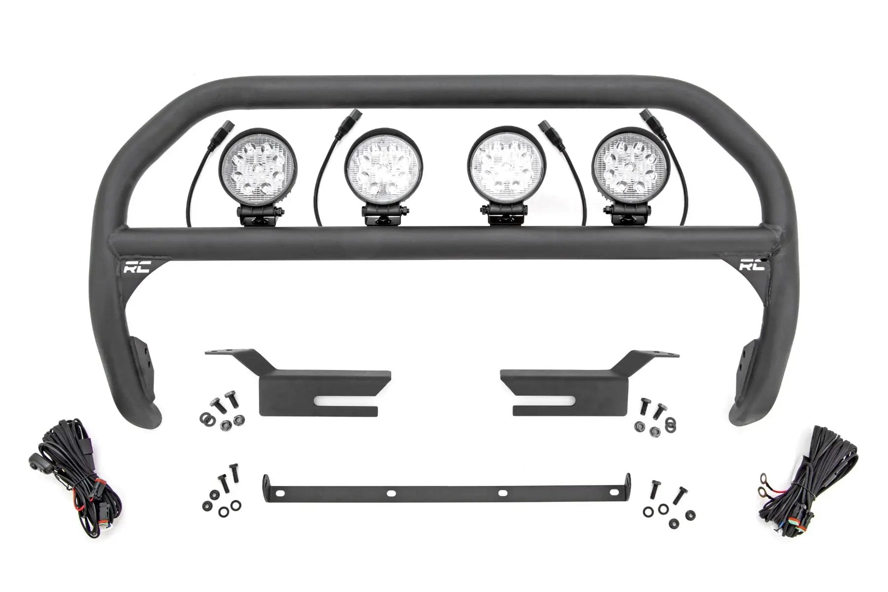 Nudge Bar | 4 Inch Round Led (x4) | Ford Bronco 4WD (2021-2026) by Rough Country