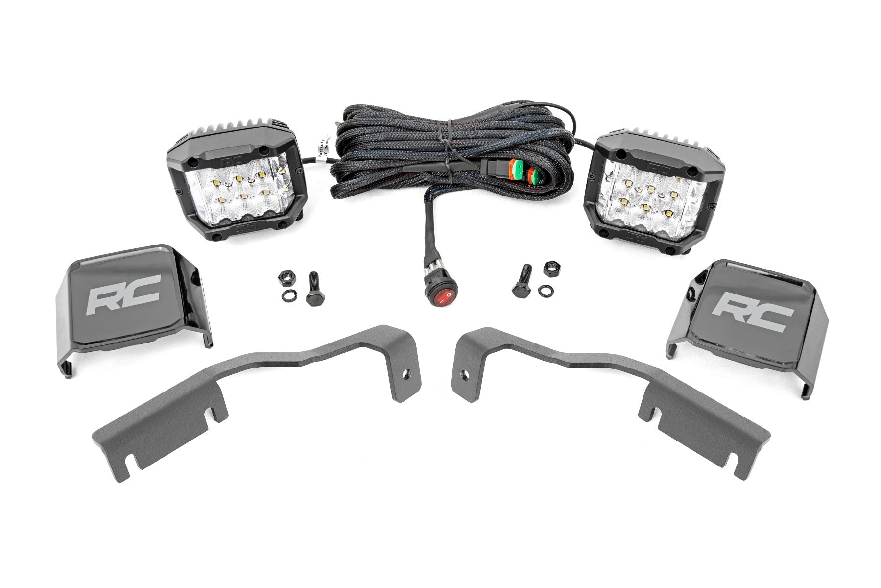 LED Light Kit | Ditch Mount | 3" OSRAM | Wide | Nissan Frontier (22-26) by Rough Country