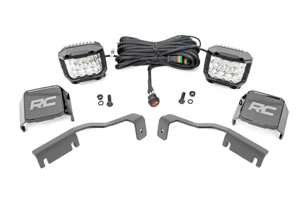 LED Light Kit | Ditch Mount | 3" OSRAM | Wide | Nissan Frontier (22-26) by Rough Country