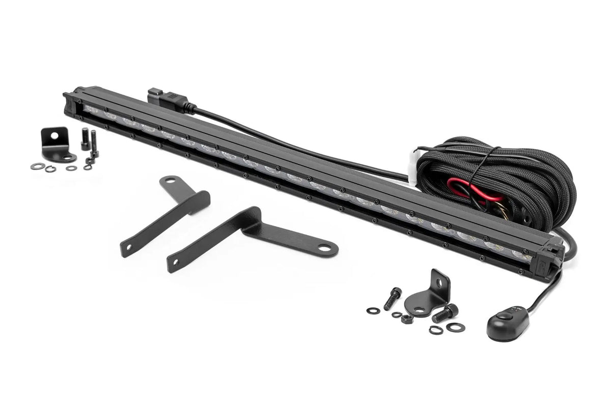 LED Light Kit | Bumper Mount | 20" Black Slim Line | Toyota Tundra (22-26) by Rough Country