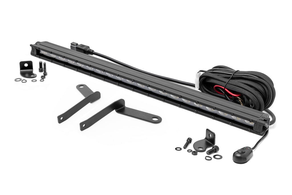 LED Light Kit | Bumper Mount | 20" Black Slim Line | Toyota Tundra (22-26) by Rough Country
