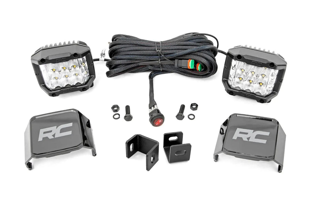 LED Light Kit | Ditch Mount | 3" OSRAM | Wide | Toyota Tundra 2WD/4WD (22-26) by Rough Country