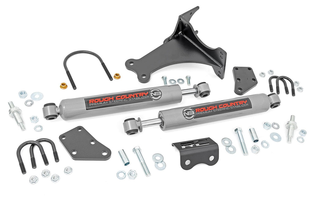 N3 Steering Stabilizer | Dual | 2-8 Inch Lift | Ford F-250/F-350 Super Duty (05-24) by Rough Country