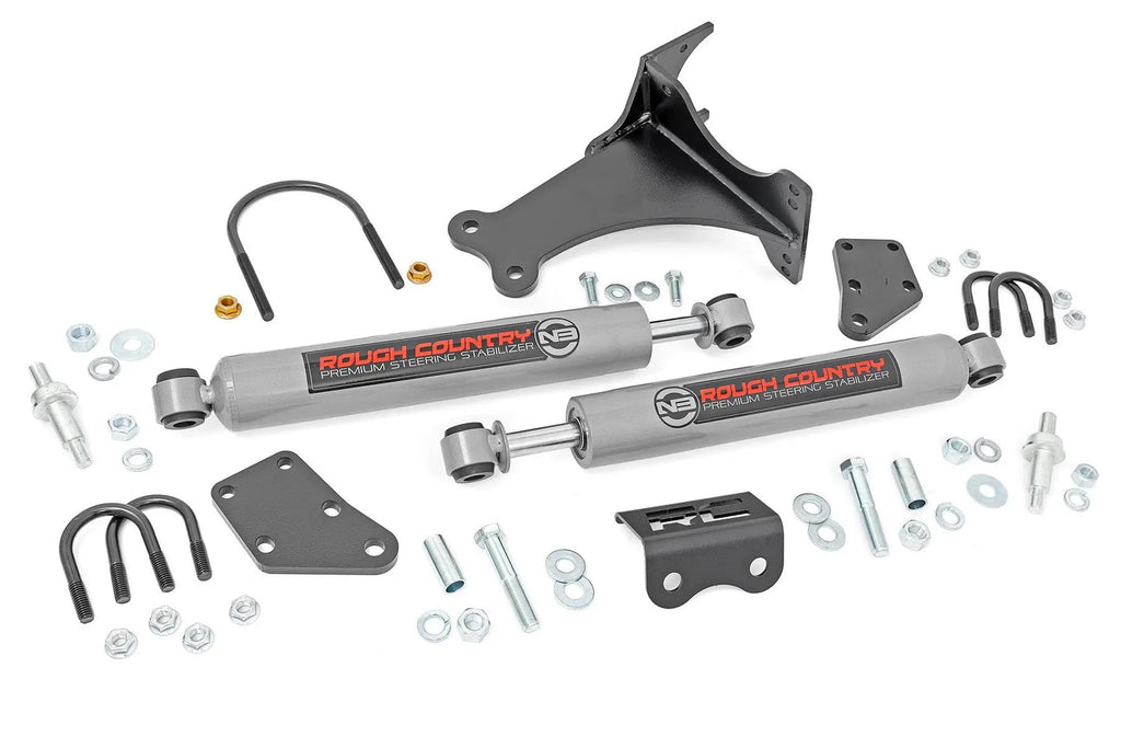 N3 Steering Stabilizer | Dual | 2-8 Inch Lift | Ford F-250/F-350 Super Duty (05-24) by Rough Country