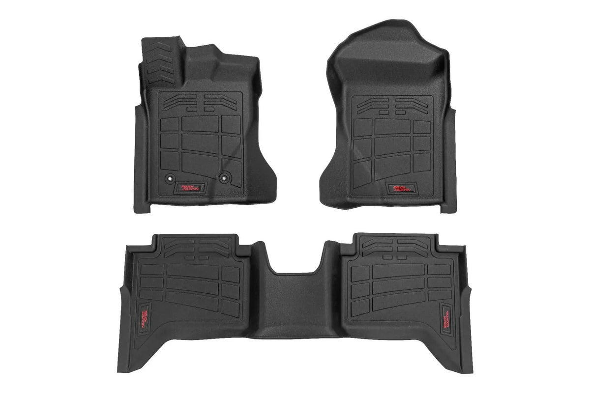 Sure-Fit Floor Mats | Front & Rear | Crew | Ford Ranger 2WD/4WD (2024-2026) by Rough Country