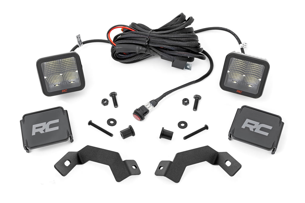LED Light Kit | Ditch Mount | 2" Spectrum Pair | Spot | Toyota Land Cruiser (24-26) by Rough Country