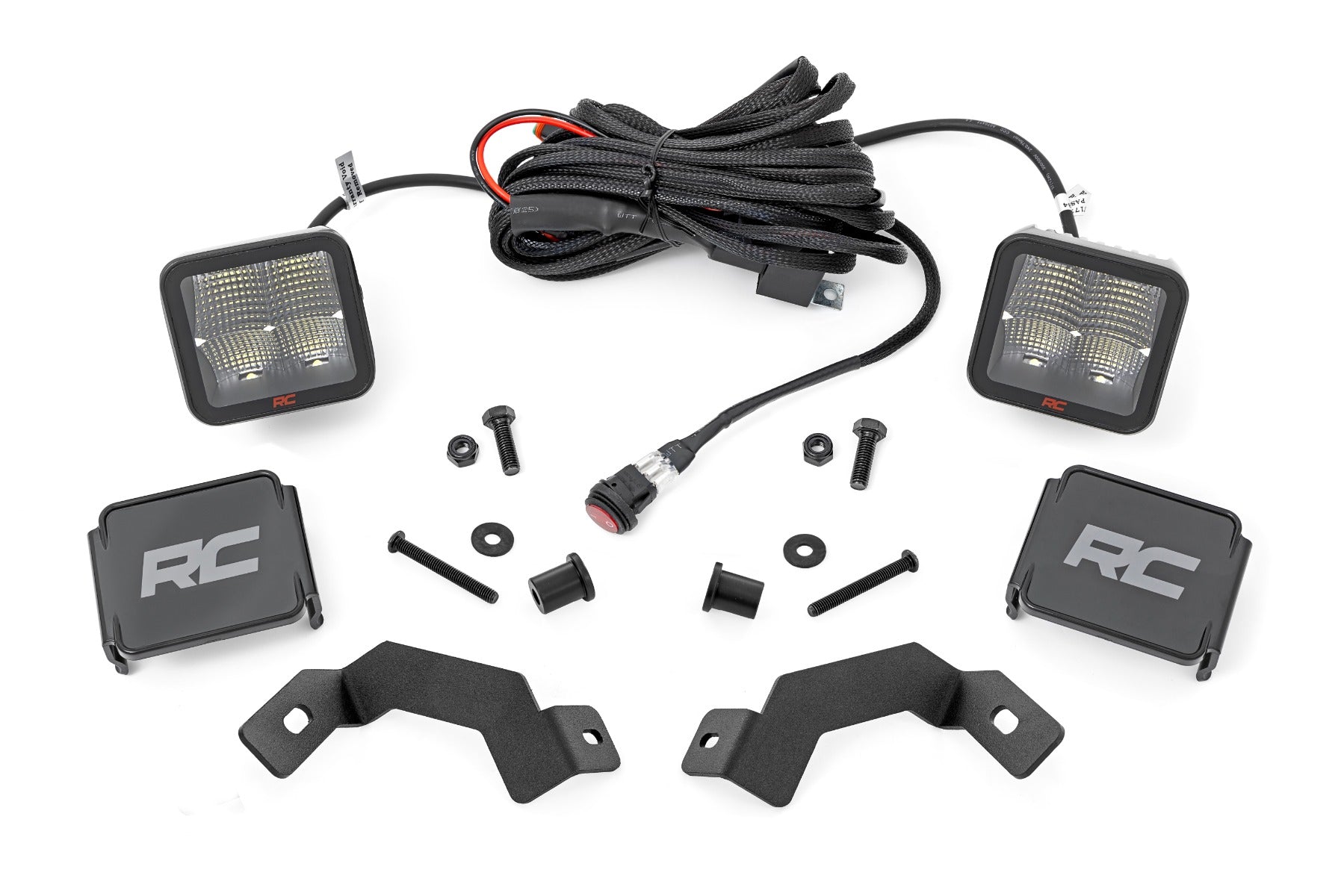 LED Light Kit | Ditch Mount | 2" Spectrum Pair | Spot | Toyota Land Cruiser (24-26) by Rough Country