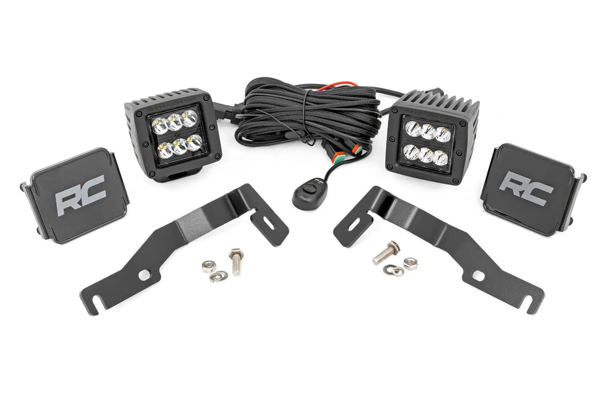 LED Light Kit | Ditch Mount | 2" Black Pair | Spot | Toyota Tacoma (24-26)