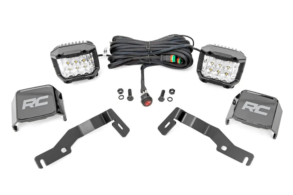 LED Light Kit | Ditch Mount | 3" OSRAM | Wide | Toyota Tacoma 2WD/4WD (24-26) by Rough Country