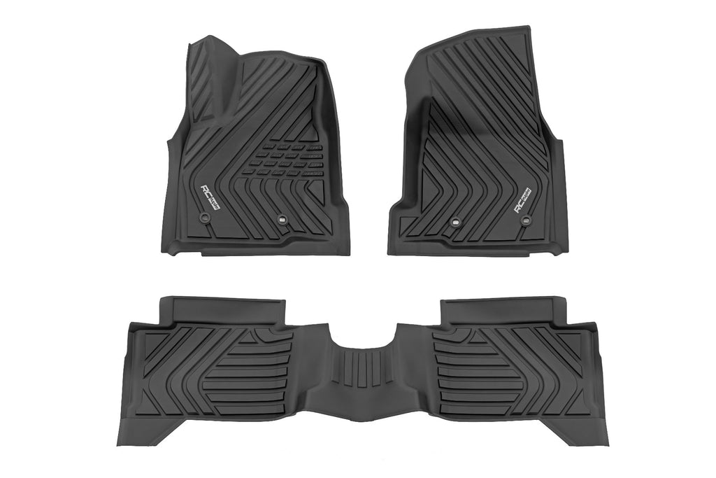 Flex Fit Floor Mats | Front & Rear | Crew | Toyota Tacoma 2WD/4WD (2024-2026) by Rough Country