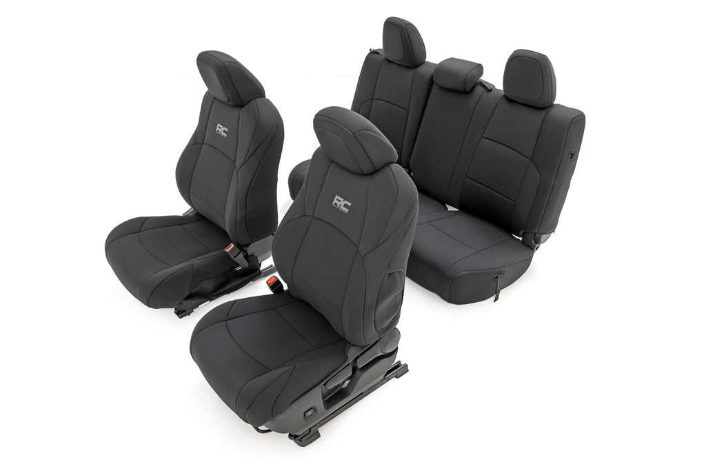 Seat Covers | FR & RR | Double Cab | Toyota Tacoma 2WD/4WD (2024-2026) by Rough Country