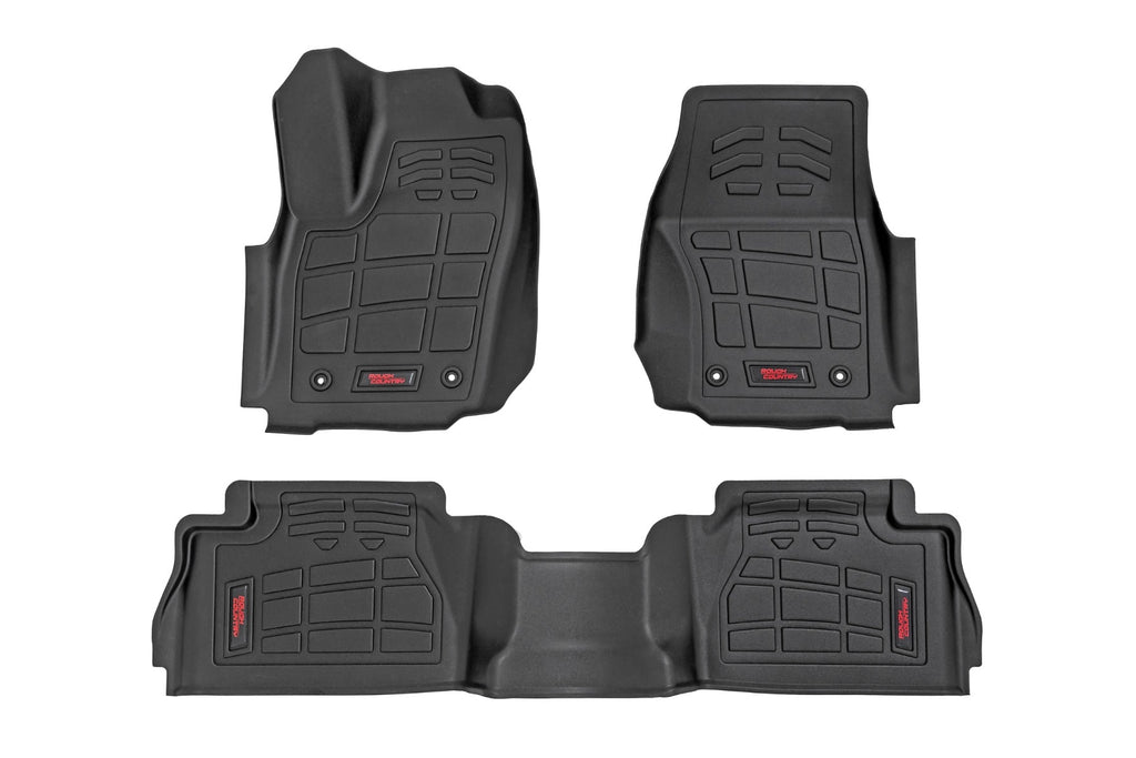Sure-Fit Floor Mats | Front & Rear | Double Cab | Toyota Tacoma (24-26) by Rough Country