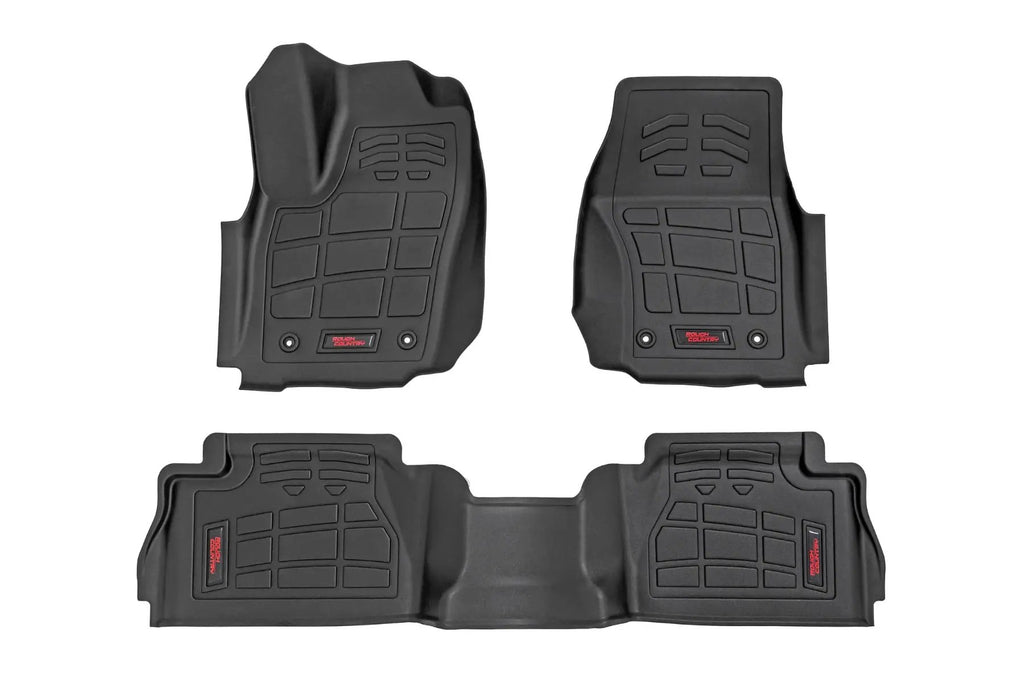 Sure-Fit Floor Mats | Front & Rear | Double Cab | Toyota Tacoma (24-26) by Rough Country