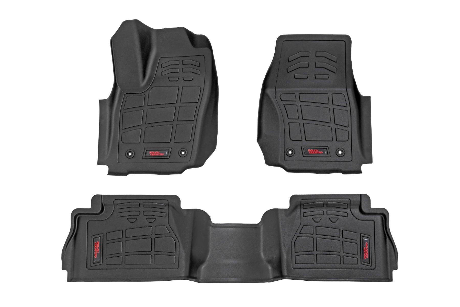Sure-Fit Floor Mats | Front & Rear | Double Cab | Toyota Tacoma (24-26) by Rough Country