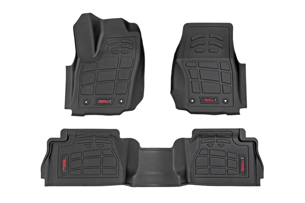 Sure-Fit Floor Mats | Front & Rear | Double Cab | Toyota Tacoma (24-26) by Rough Country