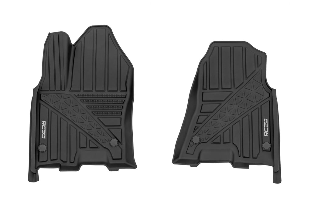 Flex-Fit Floor Mats | Front | Crew | Ram 1500 2WD/4WD (2025-2026) by Rough Country