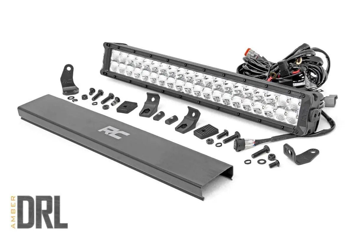 20 Inch Chrome Series LED Light Bar | Dual Row | Amber DRL by Rough Country