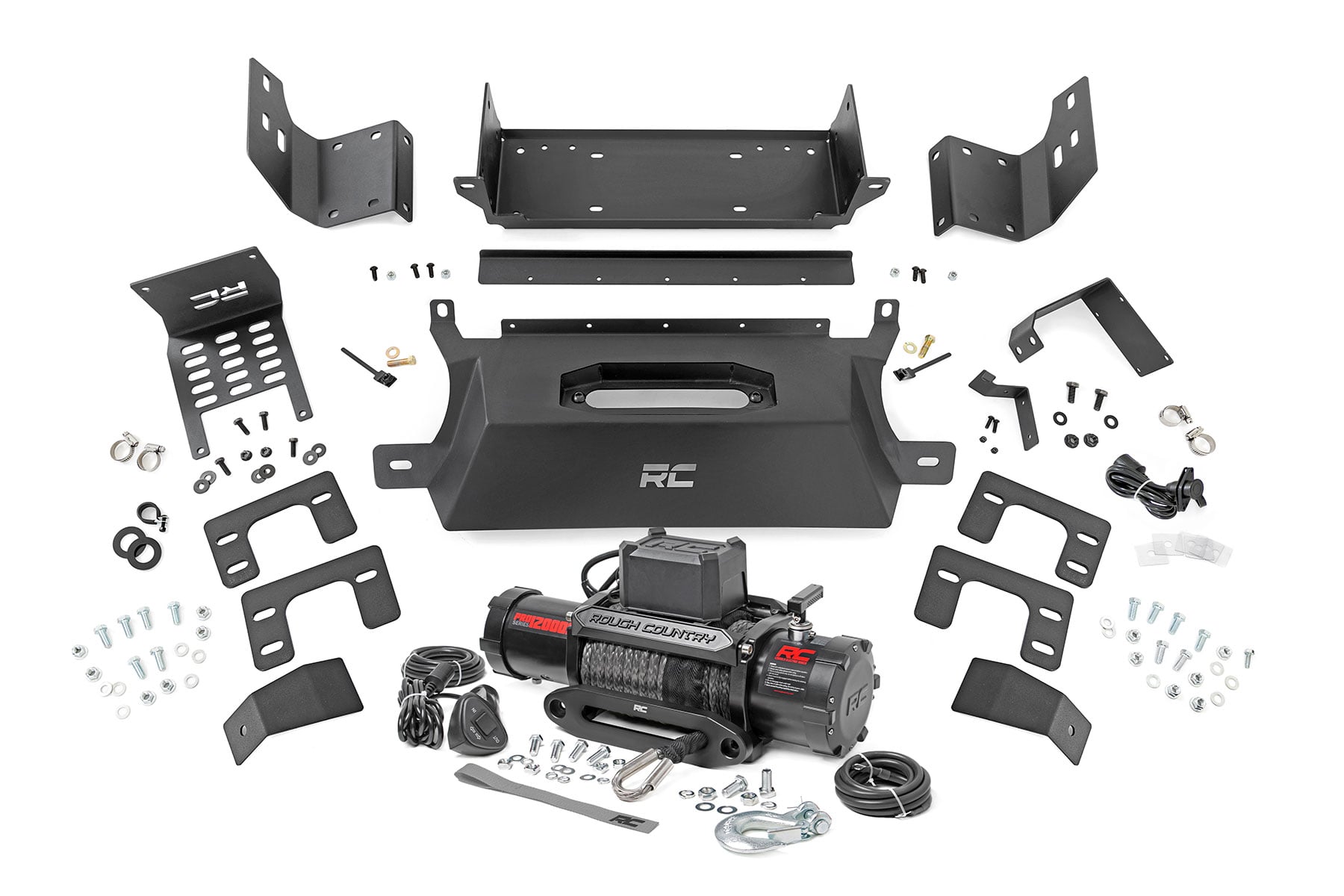 Hidden Winch Mount | 12000S | Ford Bronco 4WD (2021-2026) by Rough Country