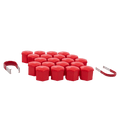 21MM HEX CAP SET RED CLAM by Gorilla Automotive