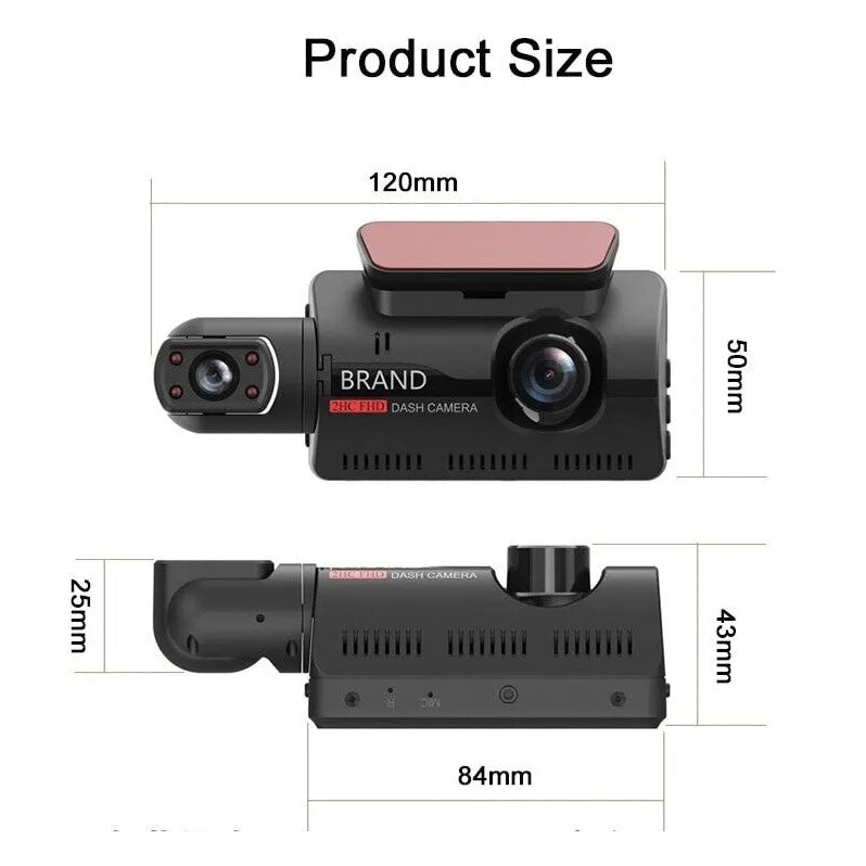 1080P Dual Lens Car DVR Dash Cam Video Recorder G-Sensor Front And Inside Camera by Nino Auto Repair