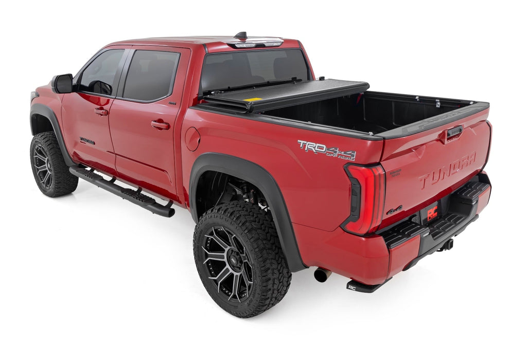 Hard Low Profile Bed Cover | 5'7" Bed | Cargo Mgmt | Toyota Tundra (22-26) by Rough Country