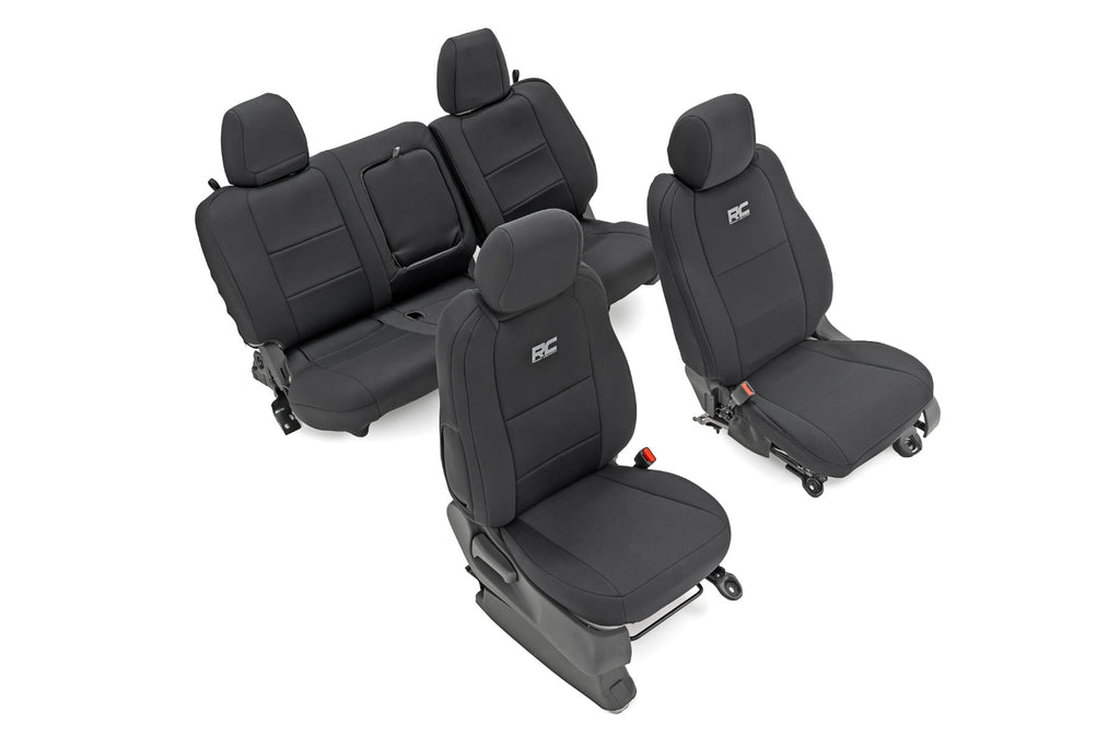 Seat Covers | FR & RR | Crew Cab | Nissan Frontier 2WD/4WD (2022-2026) by Rough Country