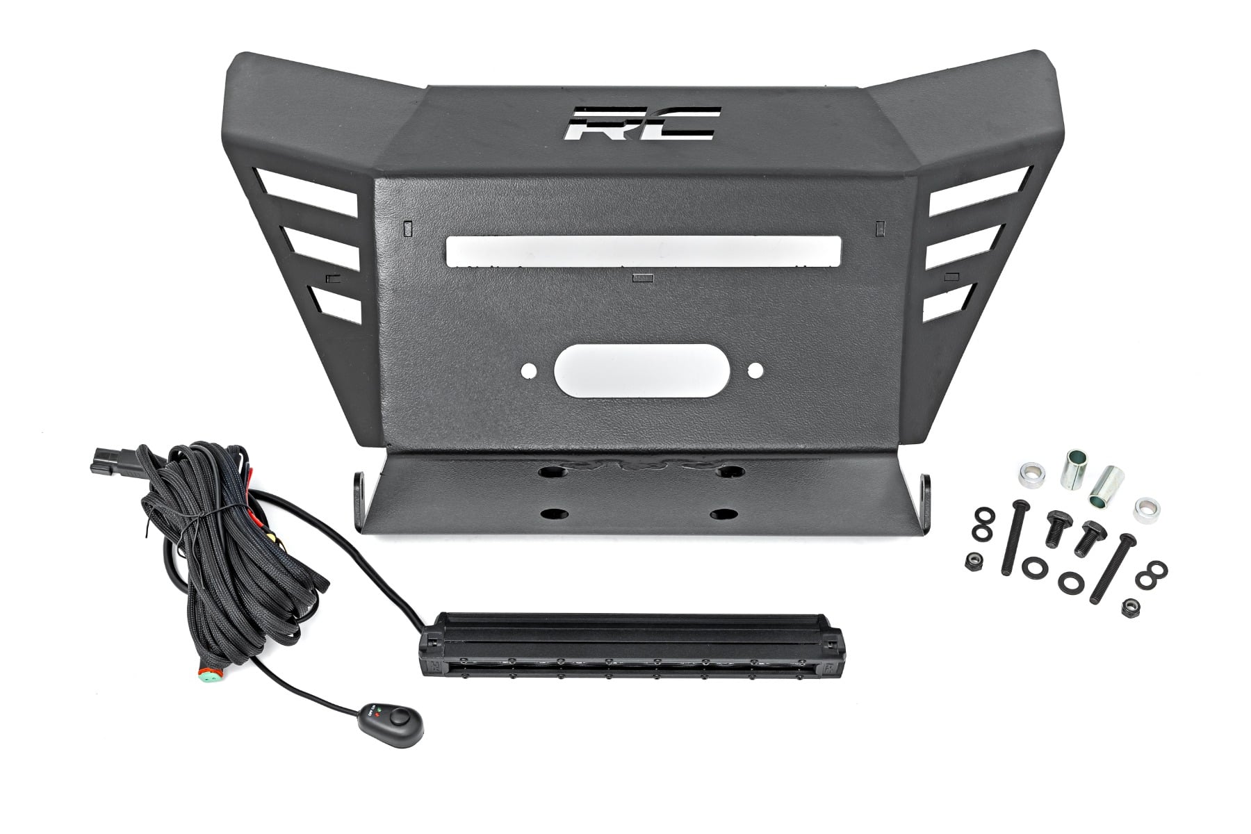 Winch Plate | 10" Black Slimline | Honda Pioneer 520 by Rough Country