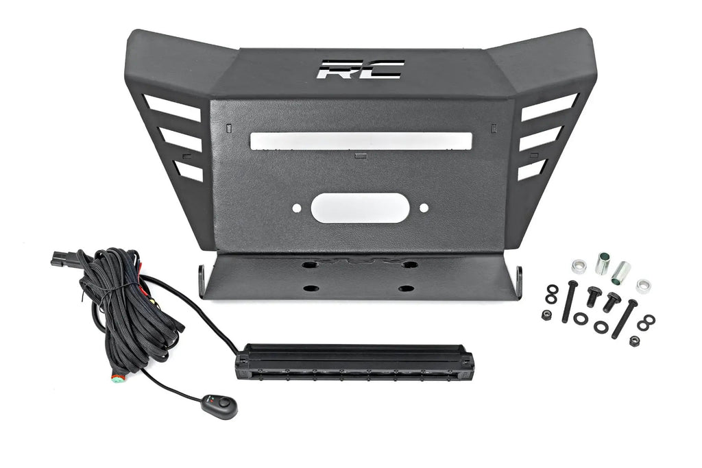 Winch Plate | 10" Black Slimline | Honda Pioneer 520 by Rough Country
