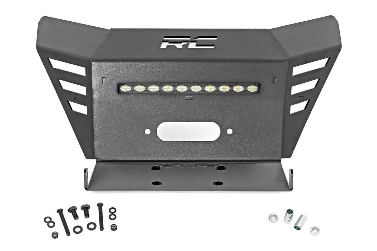 Winch Plate | 10" Black Slimline | Honda Pioneer 520
