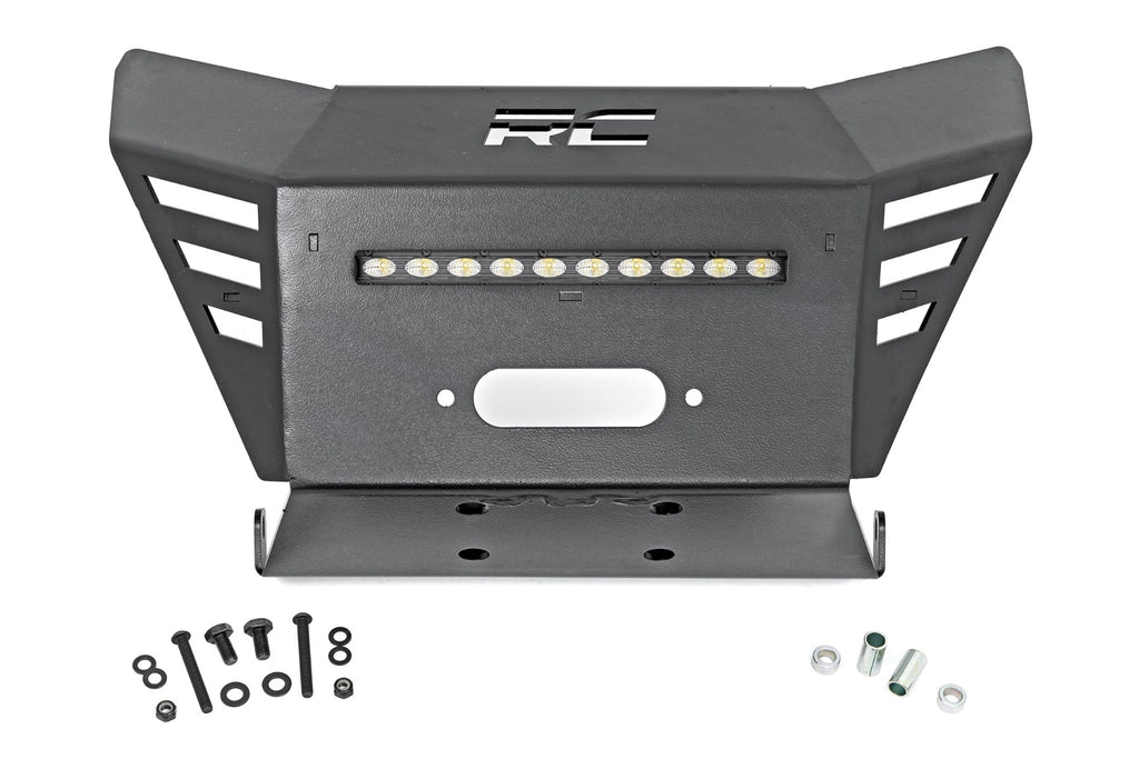 Winch Plate | 10" Black Slimline | Honda Pioneer 520 by Rough Country