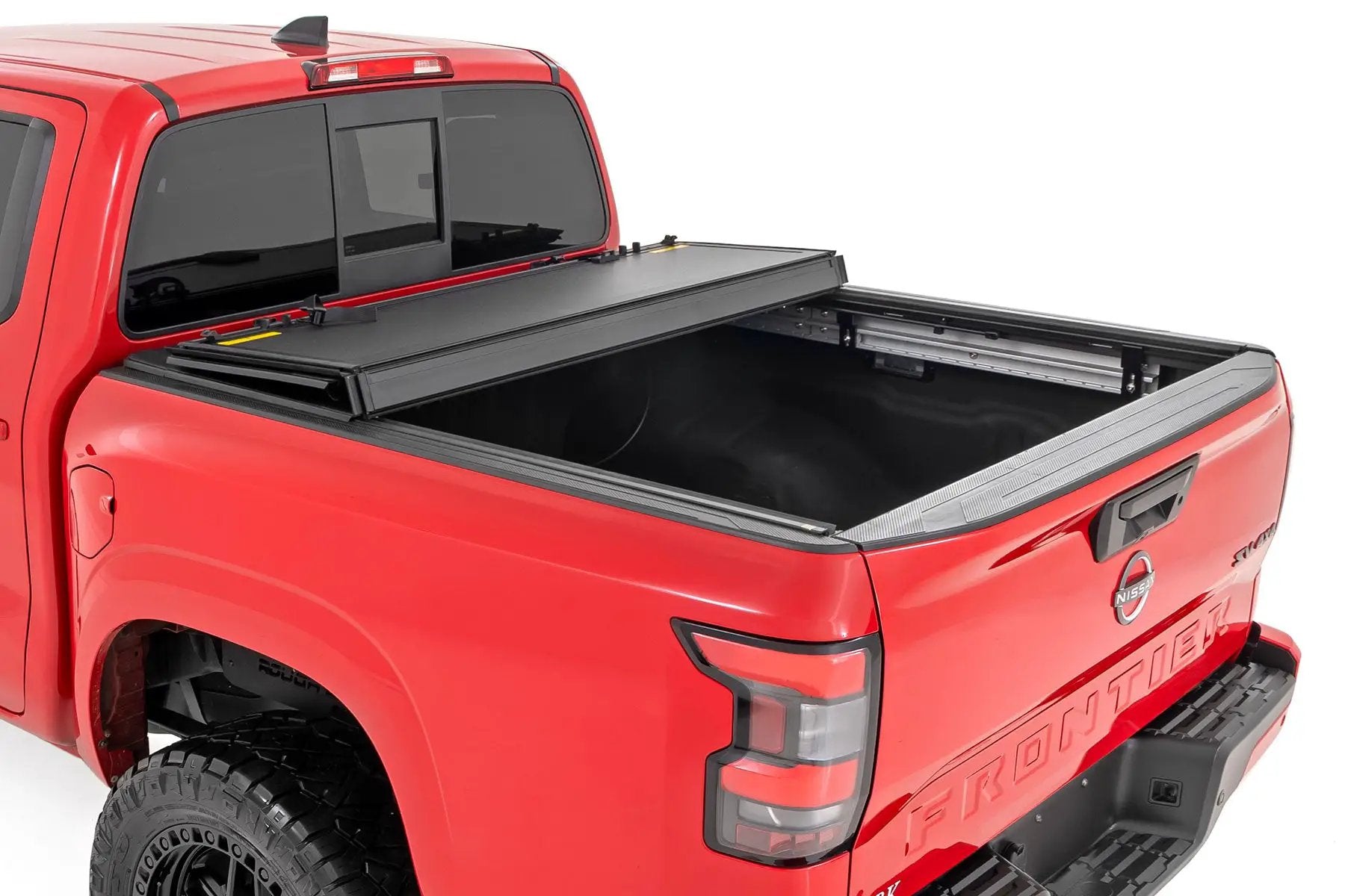 Hard Tri-Fold Flip Up Bed Cover | 5' Bed | Nissan Frontier 2WD/4WD (22-26) by Rough Country
