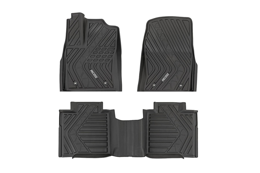Flex-Fit Floor Mats | FR & RR | CrewMax | Toyota Tundra 2WD/4WD (2022-2026) by Rough Country