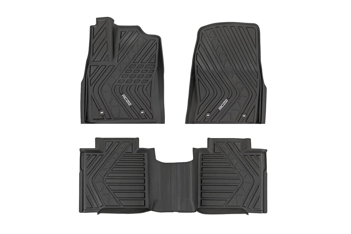 Flex-Fit Floor Mats | FR & RR | CrewMax | Toyota Tundra 2WD/4WD (2022-2026) by Rough Country