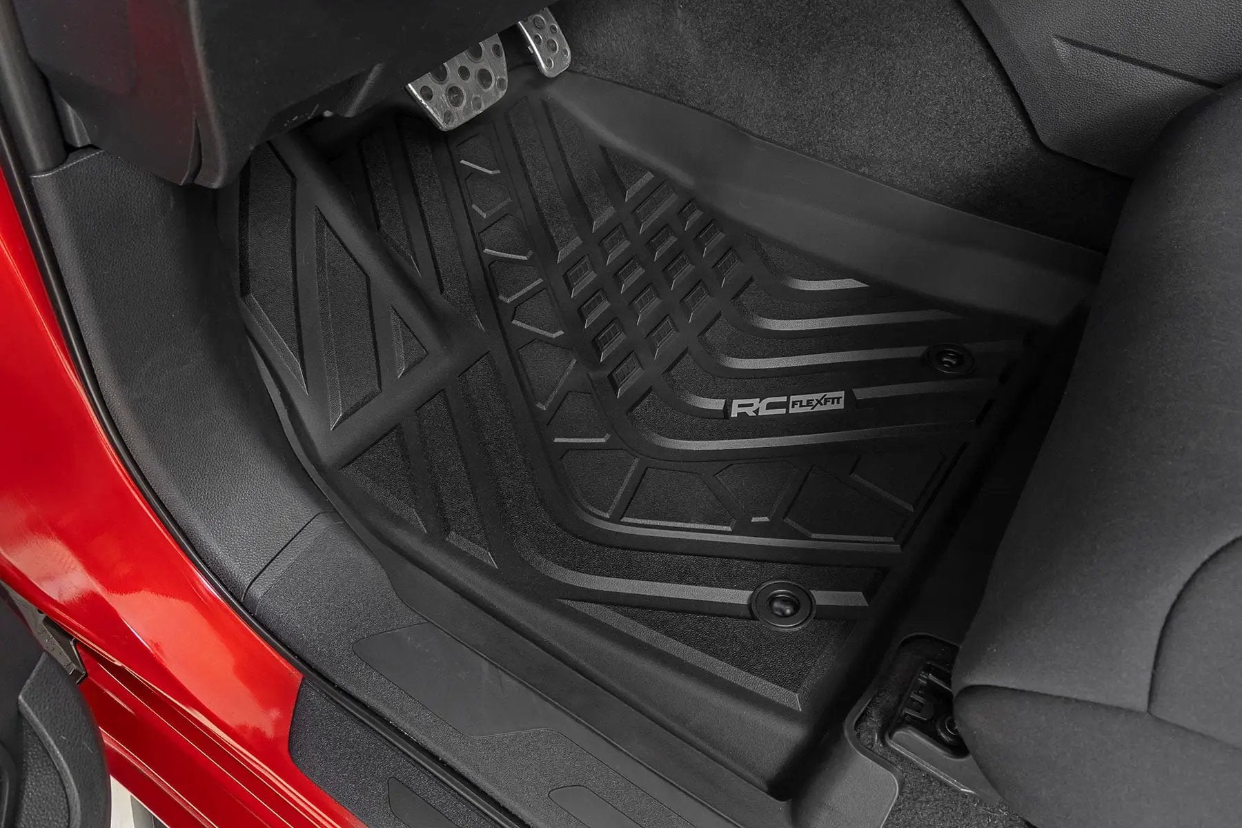 Flex-Fit Floor Mats | FR & RR | CrewMax | Toyota Tundra 2WD/4WD (2022-2026) by Rough Country