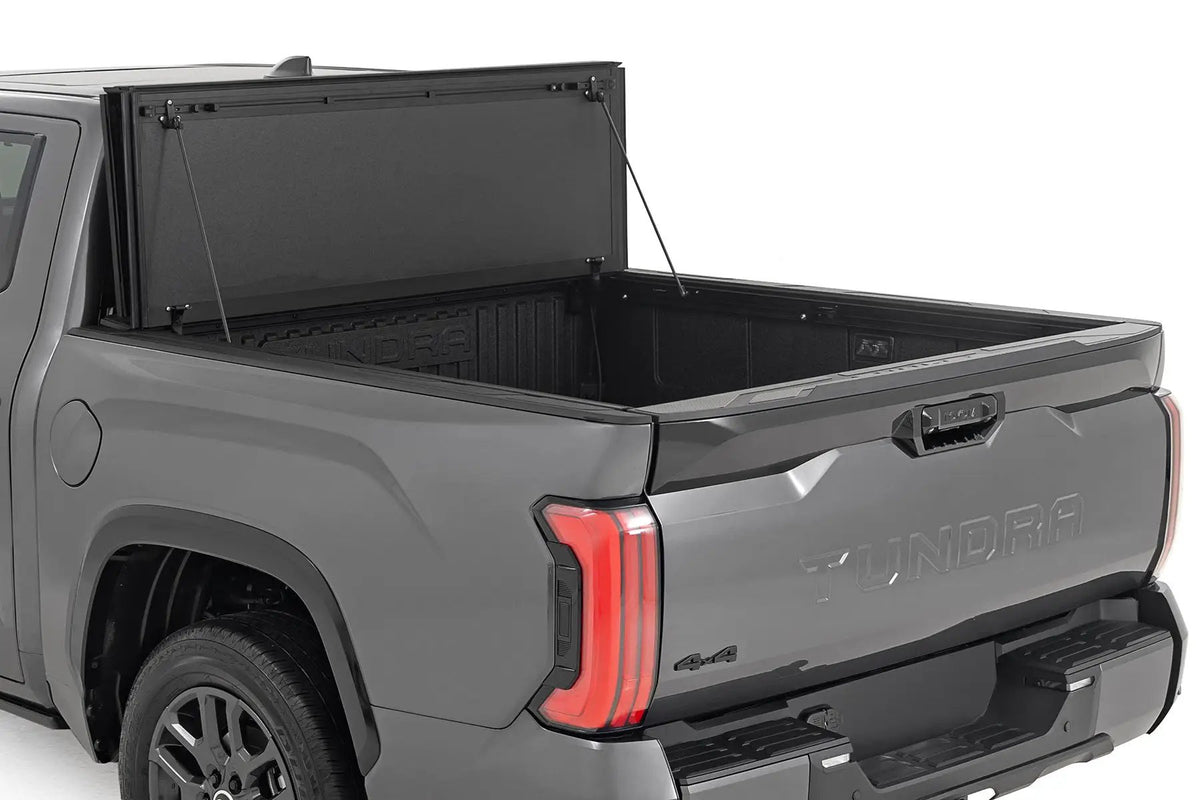 Hard Tri-Fold Flip Up Bed Cover | 5'7" | Toyota Tundra 2WD/4WD (2022-2026) by Rough Country