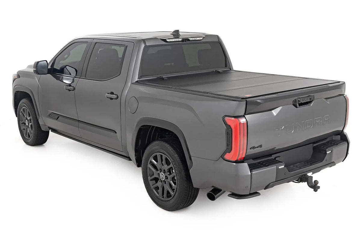 Hard Tri-Fold Flip Up Bed Cover | 5'7" | Toyota Tundra 2WD/4WD (2022-2026) by Rough Country