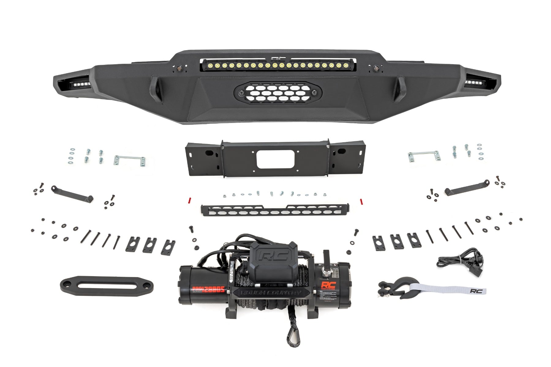 Hybrid Front Bumper | 12000S | Blk LED | Toyota Tundra 2WD/4WD (2022-2026) by Rough Country