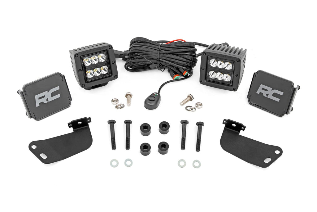 LED Light Kit | Front Mount | 2" Black Pair | Segway 570 F by Rough Country