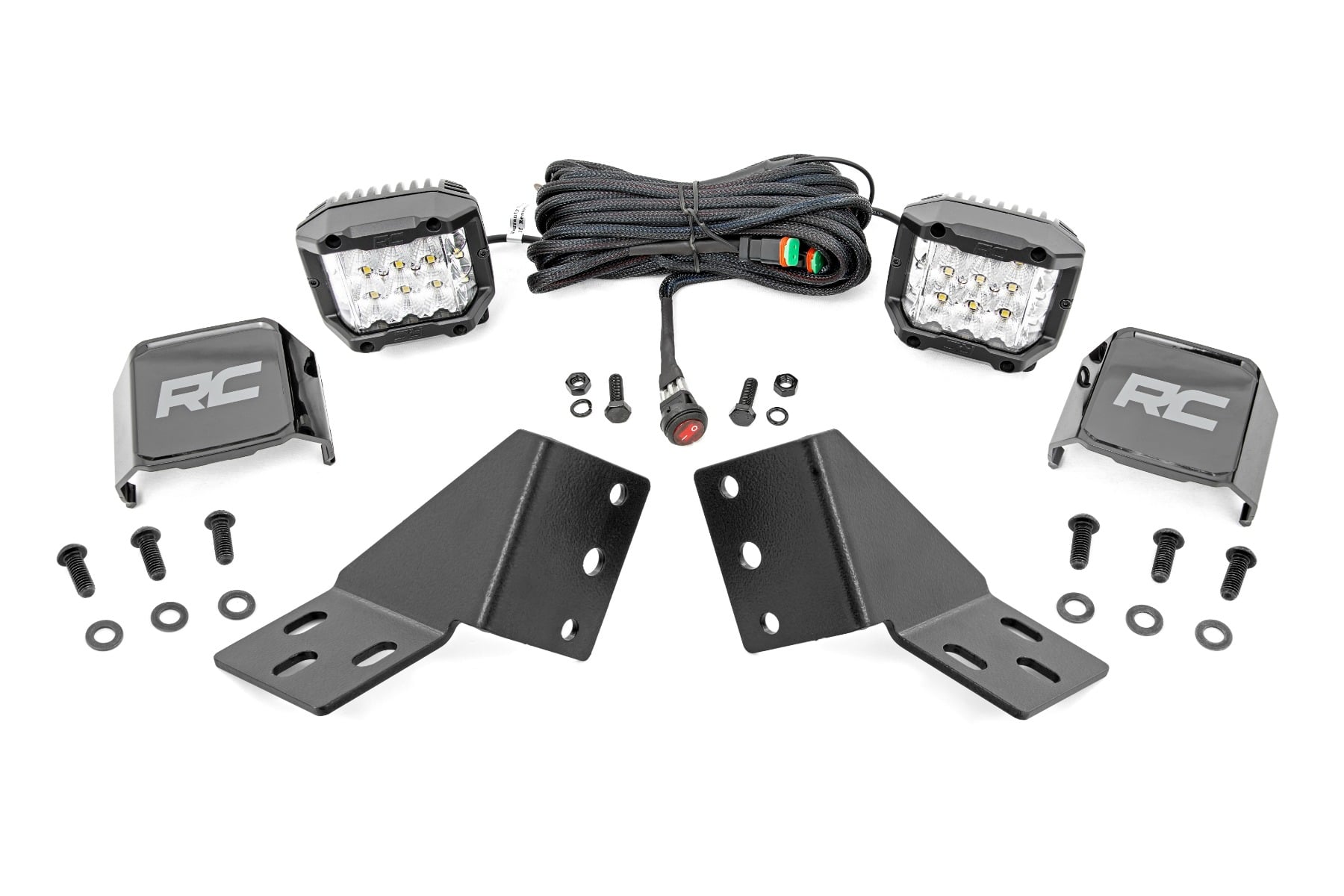 LED Light Kit | Rear Mount | 3" Chrome Pair | Wide Angle | CFMOTO UFORCE U10 Pro by Rough Country
