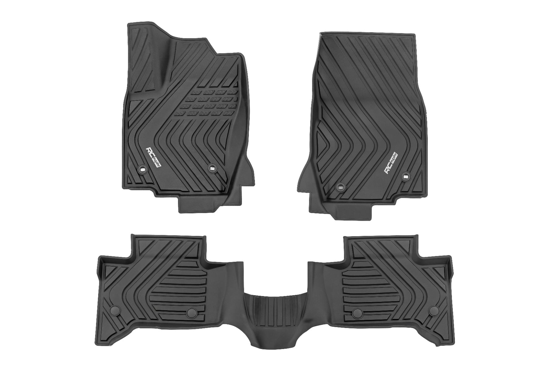 Flex-Fit Floor Mats | FR & RR | Toyota Land Cruiser 4WD (2024-2026) by Rough Country