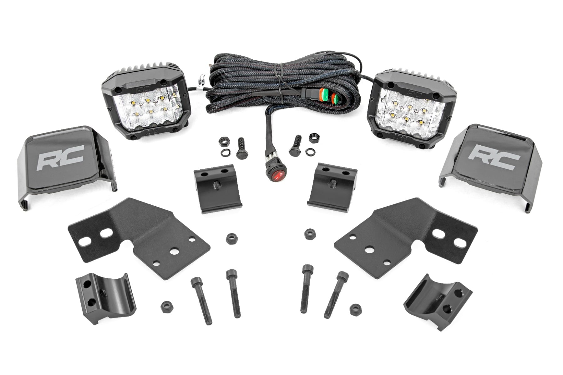 LED Light Kit | Front Mount | 3" Chrome Pair | Wide Angle | Polaris XPEDITION ADV 5 by Rough Country