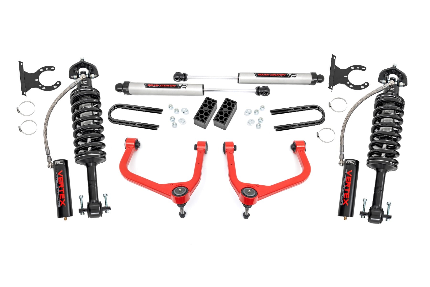 3.5 Inch Lift Kit | Vertex/V2 | Rear Mono Leaf | Chevy Silverado 1500 (22-24) by Rough Country