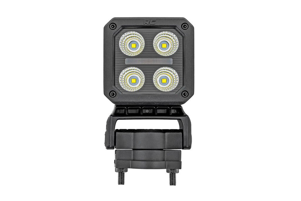 Black Series LED Light Pair | 2 Inch | Flood | Swivel Mount by Rough Country