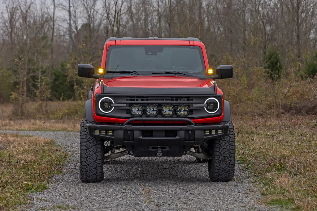 2 Inch LED Light Pods | Spot Beam | Amber Lens | Square by Rough Country