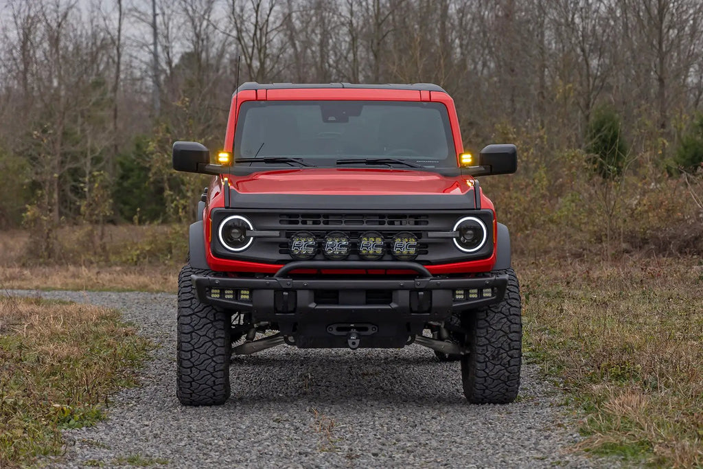2 Inch LED Light Pods | Spot Beam | Amber Lens | Square by Rough Country